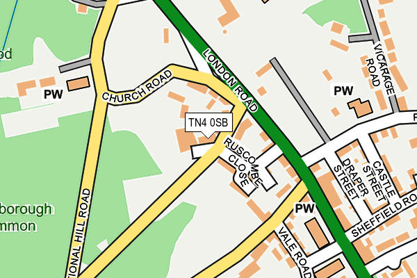 TN4 0SB map - OS OpenMap – Local (Ordnance Survey)