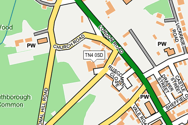 TN4 0SD map - OS OpenMap – Local (Ordnance Survey)