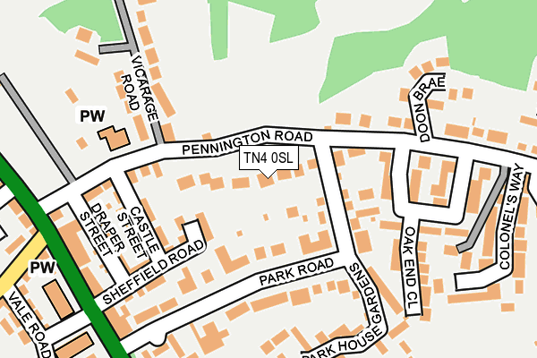TN4 0SL map - OS OpenMap – Local (Ordnance Survey)