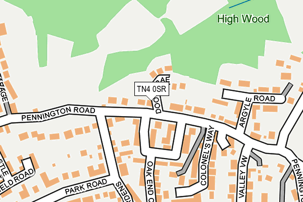TN4 0SR map - OS OpenMap – Local (Ordnance Survey)
