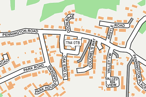 TN4 0TB map - OS OpenMap – Local (Ordnance Survey)