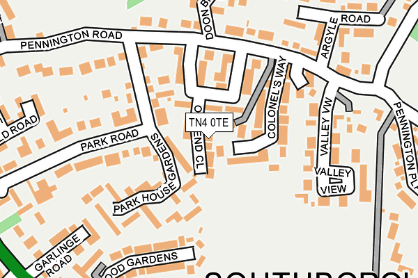 TN4 0TE map - OS OpenMap – Local (Ordnance Survey)