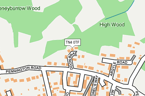 TN4 0TF map - OS OpenMap – Local (Ordnance Survey)