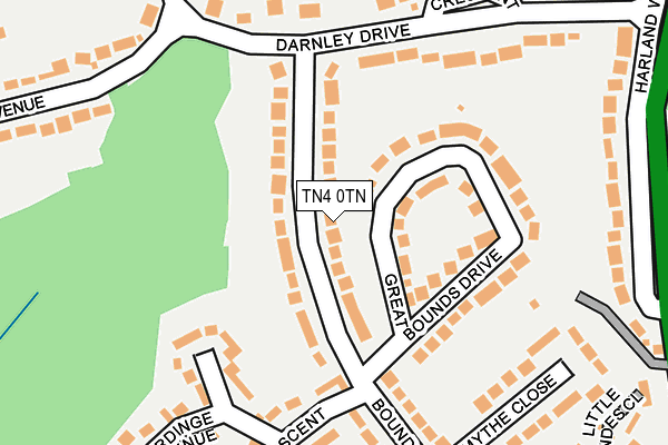 TN4 0TN map - OS OpenMap – Local (Ordnance Survey)