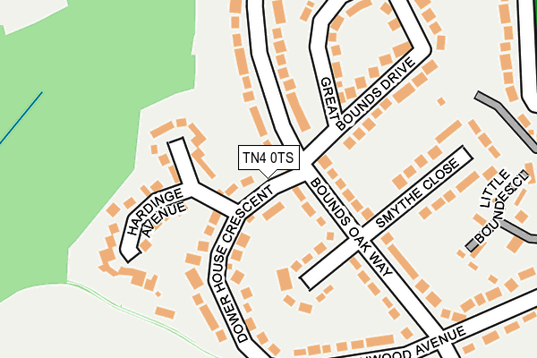 TN4 0TS map - OS OpenMap – Local (Ordnance Survey)