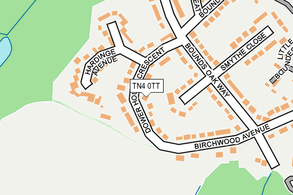 TN4 0TT map - OS OpenMap – Local (Ordnance Survey)