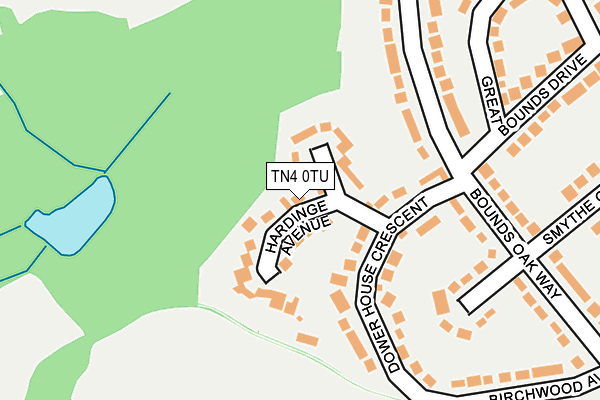 TN4 0TU map - OS OpenMap – Local (Ordnance Survey)
