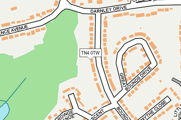 TN4 0TW map - OS OpenMap – Local (Ordnance Survey)