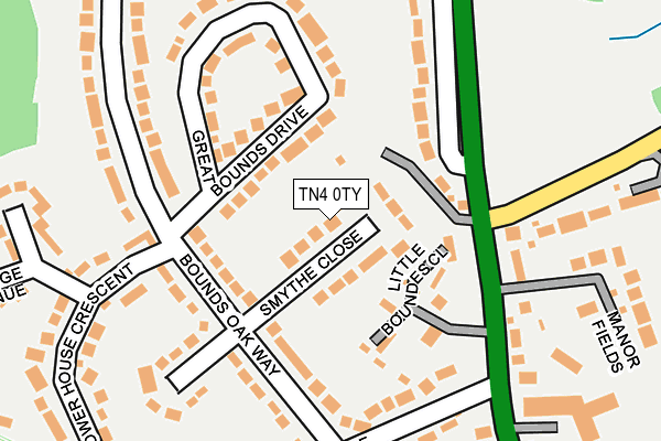 TN4 0TY map - OS OpenMap – Local (Ordnance Survey)
