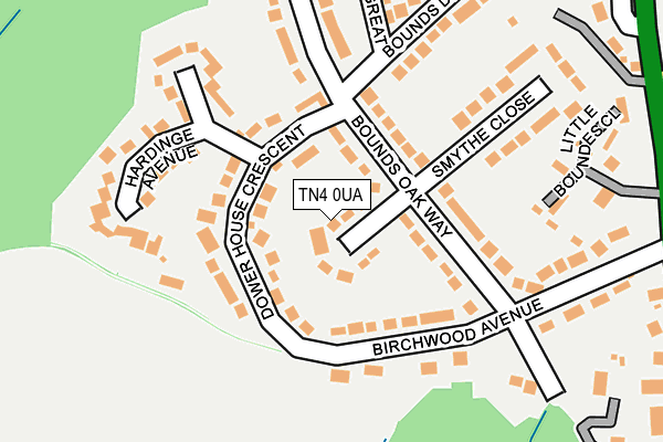 TN4 0UA map - OS OpenMap – Local (Ordnance Survey)