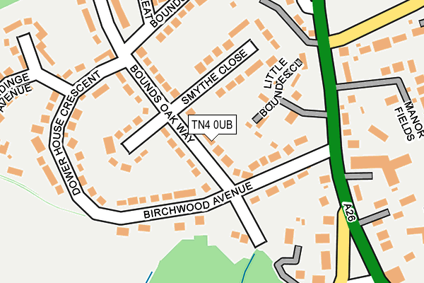TN4 0UB map - OS OpenMap – Local (Ordnance Survey)