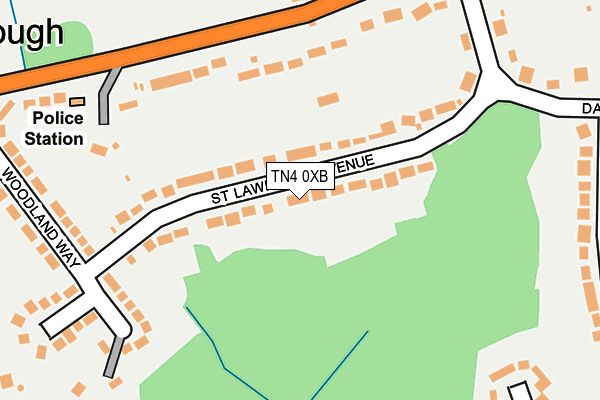 TN4 0XB map - OS OpenMap – Local (Ordnance Survey)