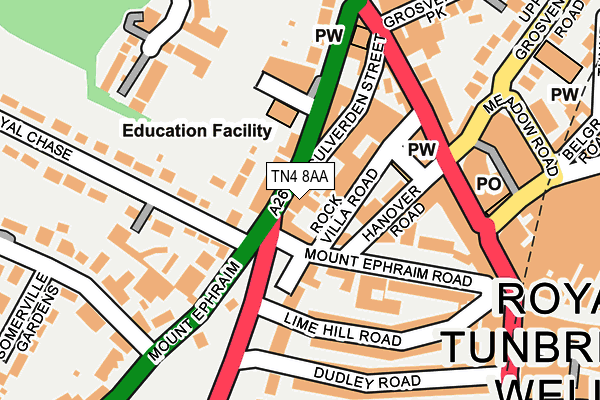TN4 8AA map - OS OpenMap – Local (Ordnance Survey)