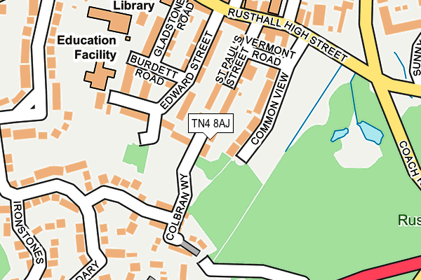 TN4 8AJ map - OS OpenMap – Local (Ordnance Survey)