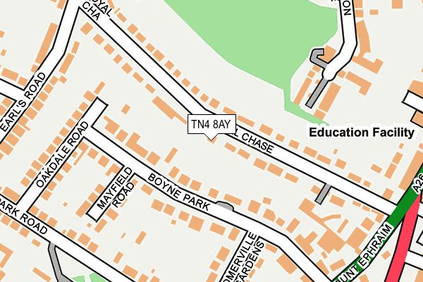 TN4 8AY map - OS OpenMap – Local (Ordnance Survey)
