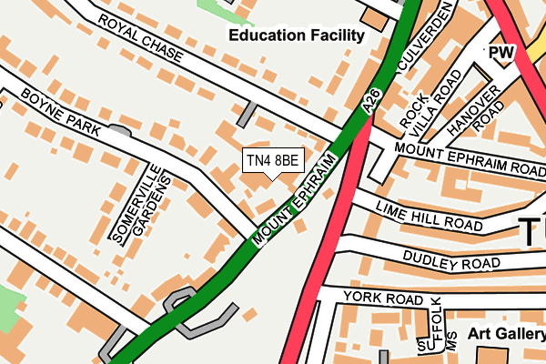 TN4 8BE map - OS OpenMap – Local (Ordnance Survey)