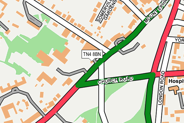 TN4 8BN map - OS OpenMap – Local (Ordnance Survey)