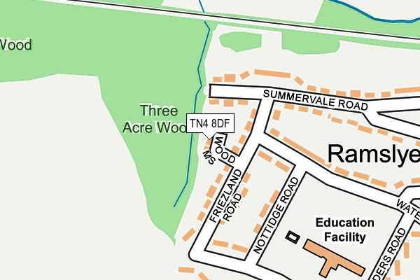 TN4 8DF map - OS OpenMap – Local (Ordnance Survey)