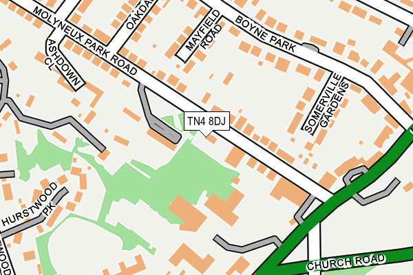 TN4 8DJ map - OS OpenMap – Local (Ordnance Survey)