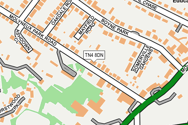 TN4 8DN map - OS OpenMap – Local (Ordnance Survey)