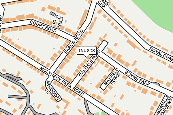 TN4 8DS map - OS OpenMap – Local (Ordnance Survey)