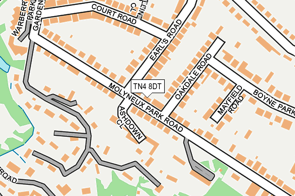 TN4 8DT map - OS OpenMap – Local (Ordnance Survey)