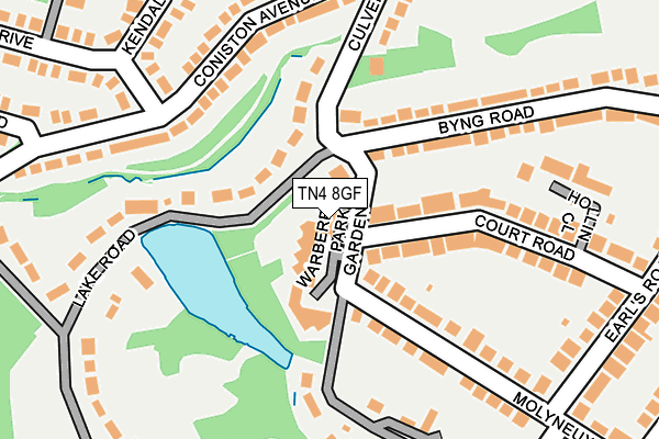 TN4 8GF map - OS OpenMap – Local (Ordnance Survey)