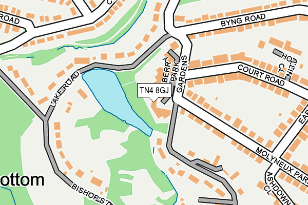 TN4 8GJ map - OS OpenMap – Local (Ordnance Survey)