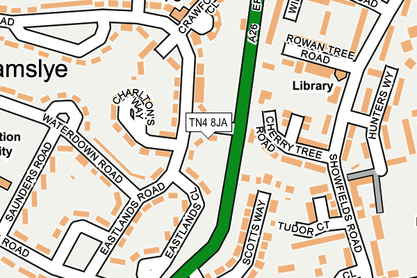 TN4 8JA map - OS OpenMap – Local (Ordnance Survey)