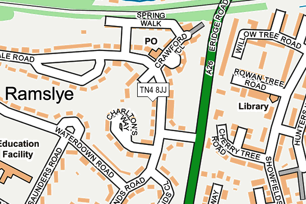 TN4 8JJ map - OS OpenMap – Local (Ordnance Survey)