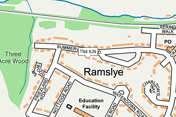 TN4 8JN map - OS OpenMap – Local (Ordnance Survey)