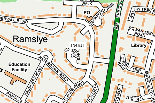 TN4 8JT map - OS OpenMap – Local (Ordnance Survey)