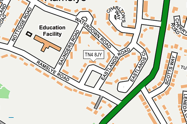 TN4 8JY map - OS OpenMap – Local (Ordnance Survey)