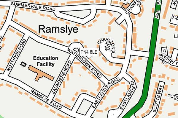 TN4 8LE map - OS OpenMap – Local (Ordnance Survey)