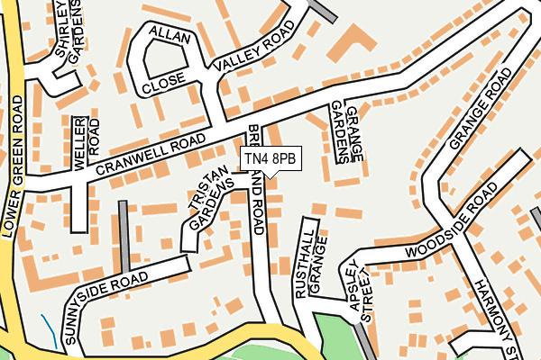 TN4 8PB map - OS OpenMap – Local (Ordnance Survey)