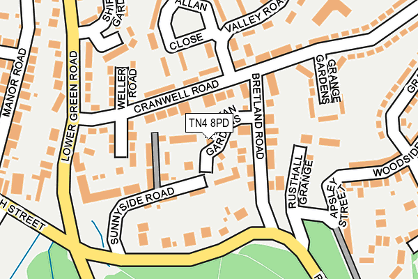 TN4 8PD map - OS OpenMap – Local (Ordnance Survey)