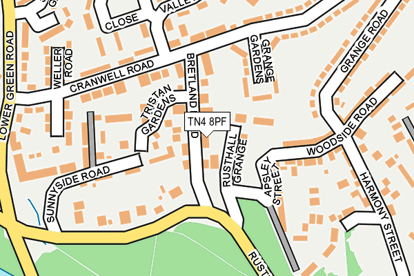 TN4 8PF map - OS OpenMap – Local (Ordnance Survey)