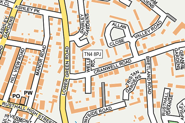 TN4 8PJ map - OS OpenMap – Local (Ordnance Survey)