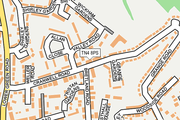 TN4 8PS map - OS OpenMap – Local (Ordnance Survey)