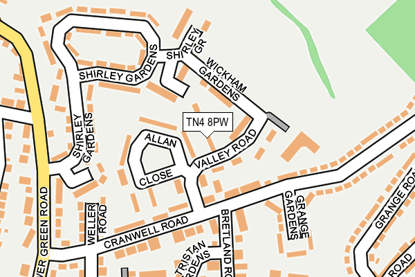 TN4 8PW map - OS OpenMap – Local (Ordnance Survey)