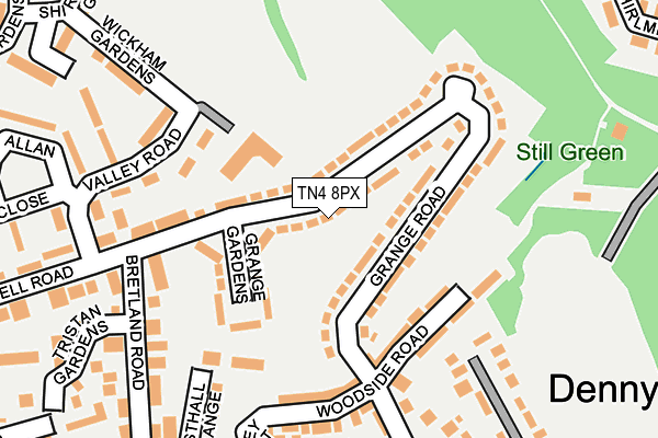 TN4 8PX map - OS OpenMap – Local (Ordnance Survey)