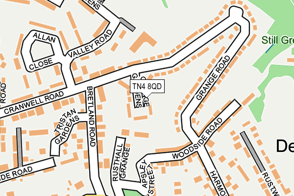 TN4 8QD map - OS OpenMap – Local (Ordnance Survey)
