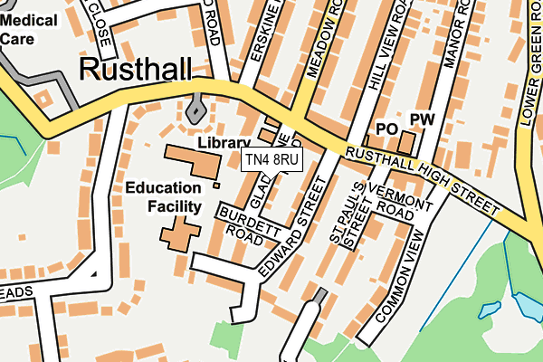 TN4 8RU map - OS OpenMap – Local (Ordnance Survey)