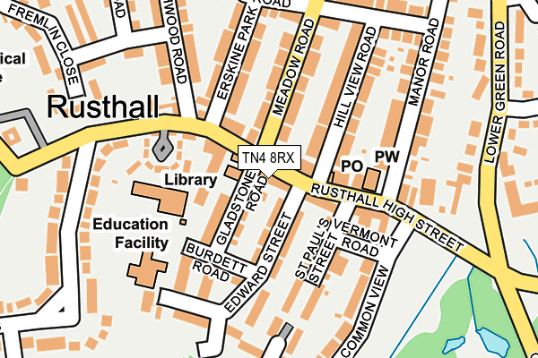 TN4 8RX map - OS OpenMap – Local (Ordnance Survey)