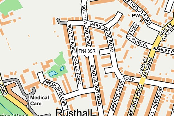 TN4 8SR map - OS OpenMap – Local (Ordnance Survey)