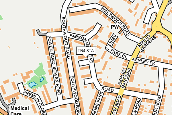 TN4 8TA map - OS OpenMap – Local (Ordnance Survey)