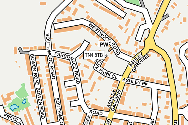 TN4 8TB map - OS OpenMap – Local (Ordnance Survey)