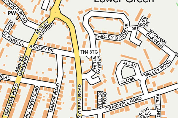 TN4 8TG map - OS OpenMap – Local (Ordnance Survey)