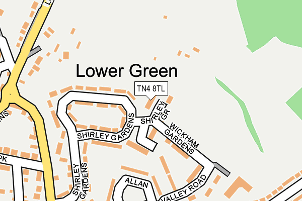 TN4 8TL map - OS OpenMap – Local (Ordnance Survey)