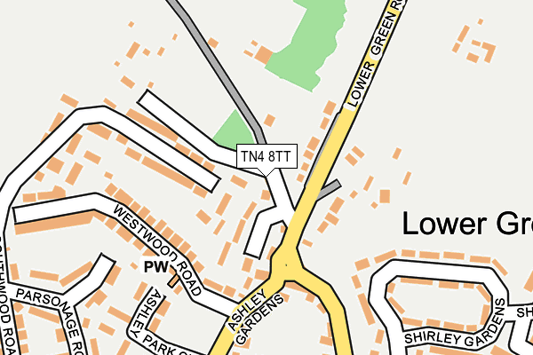 TN4 8TT map - OS OpenMap – Local (Ordnance Survey)